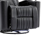 Fauteuil inclinable motorisé de cinéma maison multifonctionnel pivotant à 270°