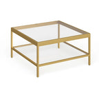 Table basse Alexis en métal et verre