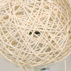 Lampadaire LED en rotin à brancher pour salon