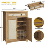 Meuble de rangement pour chaussures Moasis à 5 niveaux et 20 paires avec portes doubles pour entrée