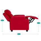 Fauteuil inclinable de luxe pour enfants avec repose-pieds, appuie-tête et 2 porte-gobelets, en microfibre, pour les enfants de 3 ans et plus