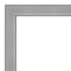 Miroir Mural de Salle de Bain Rectangulaire 42"x31" en Nickel Brossé – Non Biseauté, Cadre en Polystyrène, Fixation Murale