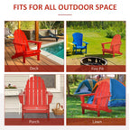 Chaise Adirondack pliante, chaises longues de plage en plastique HDPE toutes saisons pour terrasse et mobilier de jardin