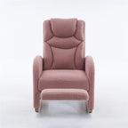 Fauteuil à bascule de puériculture ergonomique en tissu avec repose-pieds réglable