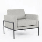Fauteuil club moderne HomePop rembourré avec cadre en métal