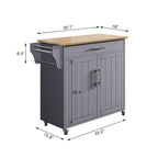 Îlot de cuisine roulant avec armoire de rangement
