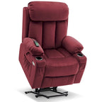 Fauteuil inclinable releveur électrique grand format MCombo avec repose-pieds extensible pour personnes âgées de grande taille, télécommande manuelle, porte-gobelets, tissu 7426