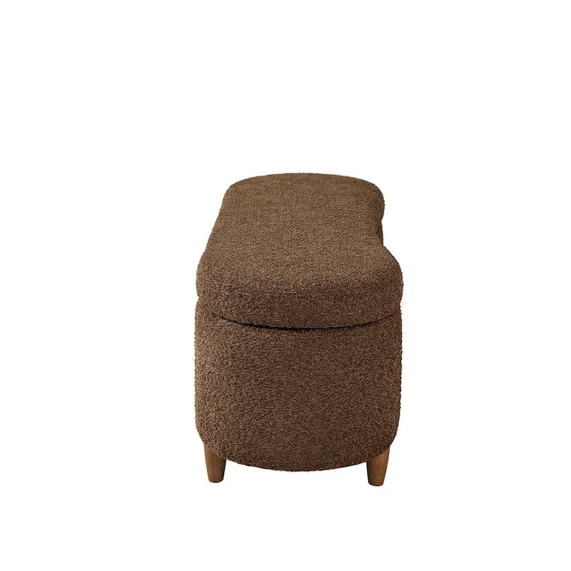 Banc de rangement rabattable INK+IVY Bailey Taupe Boucle