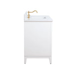 Meuble-lavabo Vanity Art avec évier en céramique et dessus en marbre reconstitué