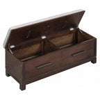 Banc à chaussures avec coussin amovible et rangement dissimulé pour l'entrée et le salon