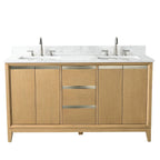Meuble-lavabo Vanity Art avec évier en céramique et dessus en marbre reconstitué