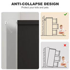 Commode noire à 6 tiroirs avec poignées encastrées – Organiseur en bois moderne pour chambre, chambre de bébé et couloir