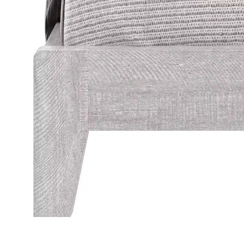 Lit plateforme Queen avec tête de lit – Fini chêne gris poussiéreux, Cadre de lit moderne