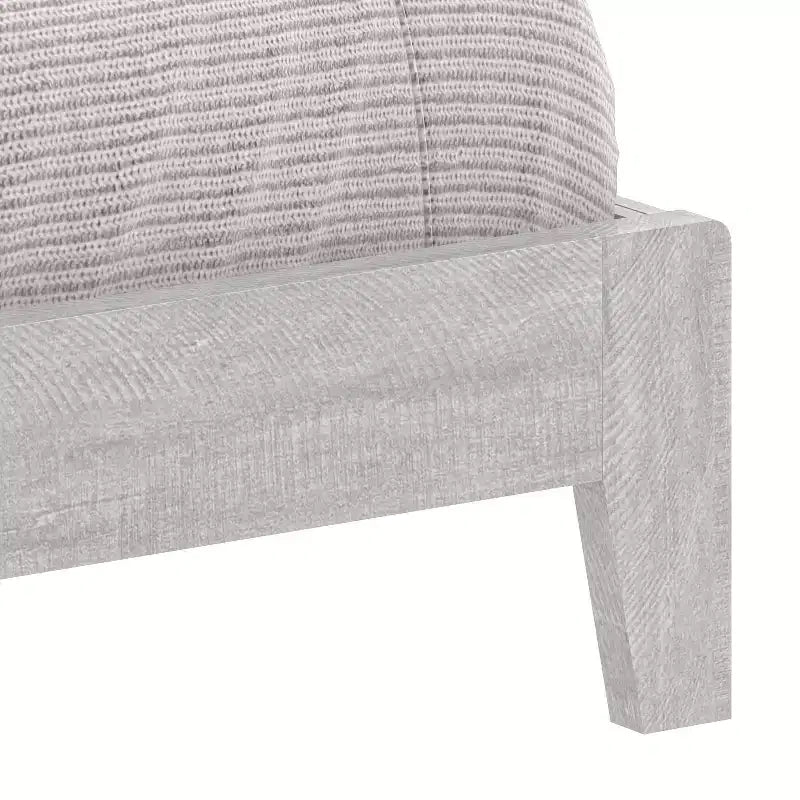 Lit plateforme Queen avec tête de lit – Fini chêne gris poussiéreux, Cadre de lit moderne
