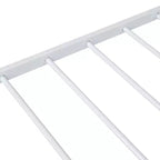 Lit cabane pleine grandeur pour enfants avec tiroir – Cadre en métal, tête de lit en forme de maison pour garçons et filles, blanc