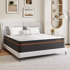 Matelas hybride Queen de 14 po à fermeté moyenne – Mélange de mousse mémoire et de ressorts, matelas en boîte