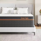 Matelas hybride Queen de 14 po à fermeté moyenne – Mélange de mousse mémoire et de ressorts, matelas en boîte