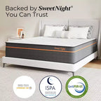 Matelas hybride Queen de 14 po à fermeté moyenne – Mélange de mousse mémoire et de ressorts, matelas en boîte