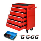 Coffre à outils en acier à 5 tiroirs avec serrure – Organiseur d'armoire de rangement sécurisé à clé