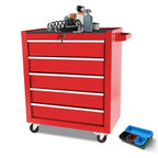 Coffre à outils en acier à 5 tiroirs avec serrure – Organiseur d'armoire de rangement sécurisé à clé