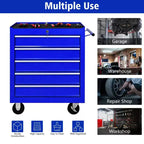 Coffre à outils en acier à 5 tiroirs avec serrure – Organiseur d'armoire de rangement sécurisé à clé