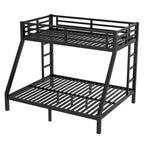 Lit superposé métallique double XL sur grand (Queen) – Gain de place, réduction du bruit, pas besoin de sommier tapissier, noir
