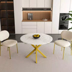 Table à manger escamotable moderne de 150 cm pour 6 personnes – Table pliante avec base en acier au carbone pour cuisine et salon