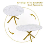Table à manger escamotable moderne de 150 cm pour 6 personnes – Table pliante avec base en acier au carbone pour cuisine et salon