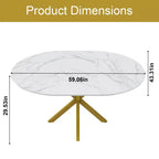 Table à manger escamotable moderne de 150 cm pour 6 personnes – Table pliante avec base en acier au carbone pour cuisine et salon