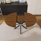 Table à manger escamotable moderne de 150 cm pour 6 personnes – Table pliante avec base en acier au carbone pour cuisine et salon