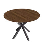 Table à manger escamotable moderne de 150 cm pour 6 personnes – Table pliante avec base en acier au carbone pour cuisine et salon