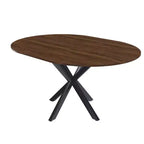 Table à manger escamotable moderne de 150 cm pour 6 personnes – Table pliante avec base en acier au carbone pour cuisine et salon