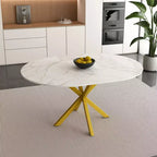 Table à manger escamotable moderne de 150 cm pour 6 personnes – Table pliante avec base en acier au carbone pour cuisine et salon