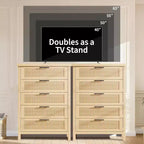Commode de ferme à 5 tiroirs – Armoire en bois, style meuble TV pour chambre, salon et couloir