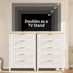 Commode de ferme à 5 tiroirs – Armoire en bois, style meuble TV pour chambre, salon et couloir