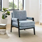 Vatros Mid-Century Modern Chenille Upholstered Accent Armchair