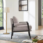 Fauteuil d'appoint en chenille de style Mid-Century Modern – Chaise longue élégante pour salon