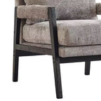 Fauteuil d'appoint en chenille de style Mid-Century Modern – Chaise longue élégante pour salon