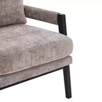 Fauteuil d'appoint en chenille de style Mid-Century Modern – Chaise longue élégante pour salon