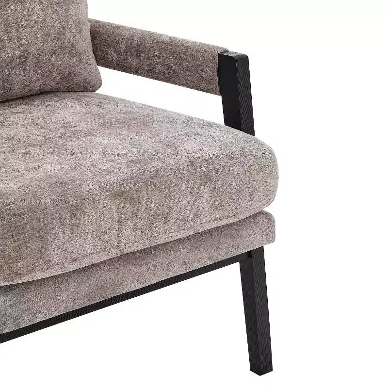 Fauteuil d'appoint en chenille de style Mid-Century Modern – Chaise longue élégante pour salon
