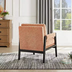 Fauteuil d'appoint en chenille de style Mid-Century Modern – Chaise longue élégante pour salon