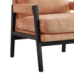 Fauteuil d'appoint en chenille de style Mid-Century Modern – Chaise longue élégante pour salon