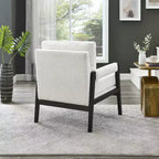Fauteuil d'appoint en chenille de style Mid-Century Modern – Chaise longue élégante pour salon