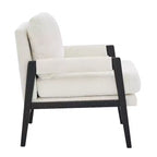 Fauteuil d'appoint en chenille de style Mid-Century Modern – Chaise longue élégante pour salon