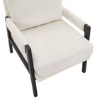 Fauteuil d'appoint en chenille de style Mid-Century Modern – Chaise longue élégante pour salon