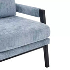 Fauteuil d'appoint en chenille de style Mid-Century Modern – Chaise longue élégante pour salon