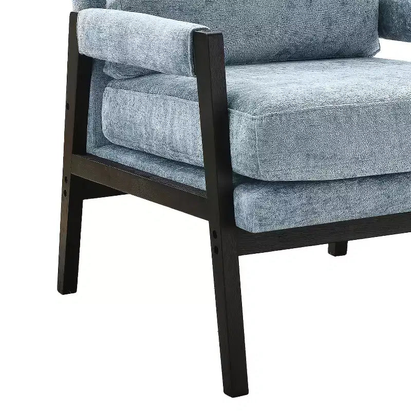 Fauteuil d'appoint en chenille de style Mid-Century Modern – Chaise longue élégante pour salon