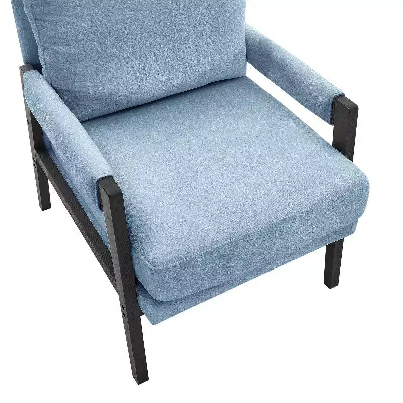 Fauteuil d'appoint en chenille de style Mid-Century Modern – Chaise longue élégante pour salon