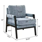 Fauteuil d'appoint en chenille de style Mid-Century Modern – Chaise longue élégante pour salon