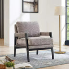Fauteuil d'appoint en chenille de style Mid-Century Modern – Chaise longue élégante pour salon